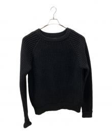SUS SOUS（シュスー）の古着「popcorn merino wool knit」｜ブラック