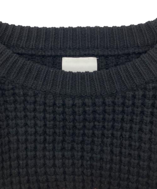 SUS SOUS（シュスー）SUS SOUS (シュスー) popcorn merino wool knit ブラック サイズ:5の古着・服飾アイテム