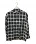 SUS SOUS（シュスー）の古着「open collar check shirt」｜ブラック