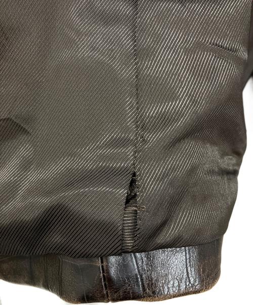 MIU MIU（ミュウミュウ）MIU MIU (ミュウミュウ) レザーコート ブラウン サイズ:40の古着・服飾アイテム