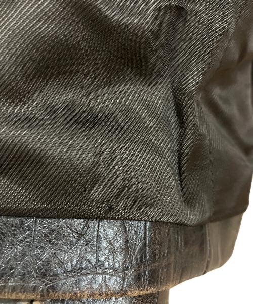 MIU MIU（ミュウミュウ）MIU MIU (ミュウミュウ) レザーコート ブラウン サイズ:40の古着・服飾アイテム