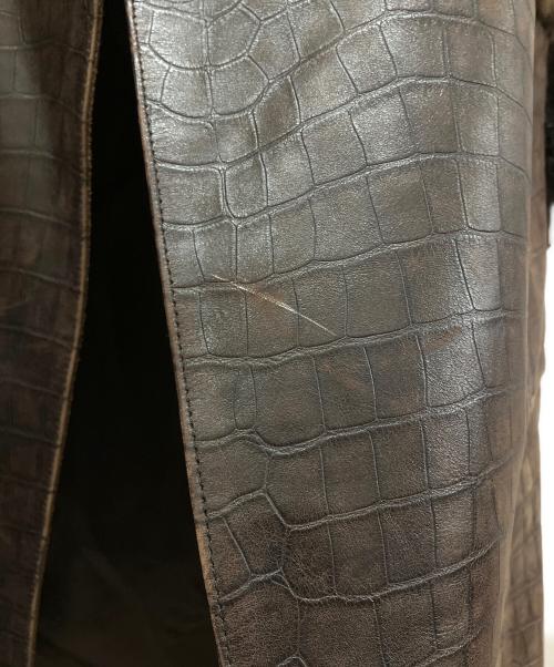 MIU MIU（ミュウミュウ）MIU MIU (ミュウミュウ) レザーコート ブラウン サイズ:40の古着・服飾アイテム