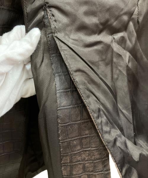 MIU MIU（ミュウミュウ）MIU MIU (ミュウミュウ) レザーコート ブラウン サイズ:40の古着・服飾アイテム