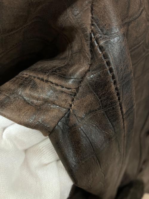 MIU MIU（ミュウミュウ）MIU MIU (ミュウミュウ) レザーコート ブラウン サイズ:40の古着・服飾アイテム