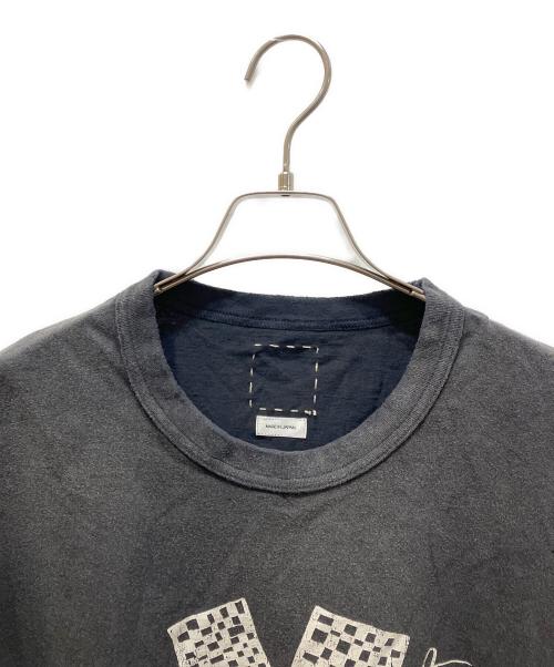 VISVIM（ビズビム）VISVIM (ビズビム) JUMBO TEE S/S V CRASH ブラック サイズ:4の古着・服飾アイテム