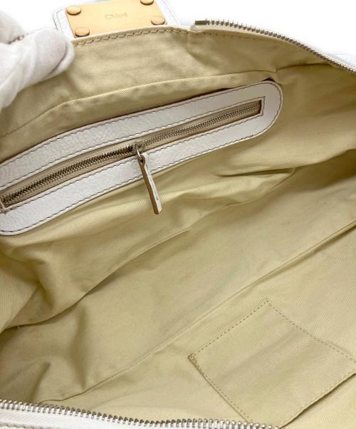 Chloe（クロエ）Chloe (クロエ) パディントン レザーハンドバッグ ホワイトの古着・服飾アイテム