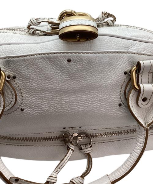 Chloe（クロエ）Chloe (クロエ) パディントン レザーハンドバッグ ホワイトの古着・服飾アイテム