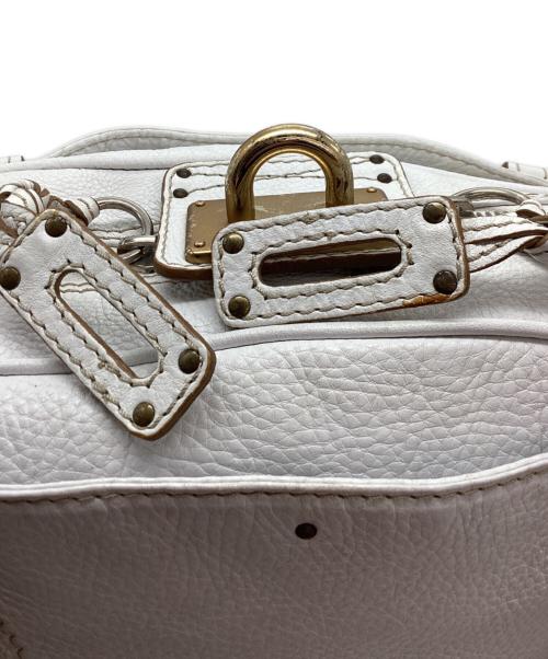 Chloe（クロエ）Chloe (クロエ) パディントン レザーハンドバッグ ホワイトの古着・服飾アイテム