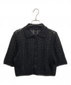 TODAYFULトゥデイフル）の古着「Lace Knit Shirts」｜ブラック