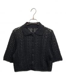 TODAYFUL（トゥデイフル）の古着「Lace Knit Shirts」｜ブラック