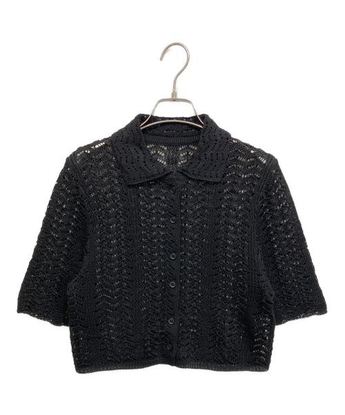 TODAYFUL（トゥデイフル）TODAYFUL (トゥデイフル) Lace Knit Shirts ブラック サイズ:freeの古着・服飾アイテム