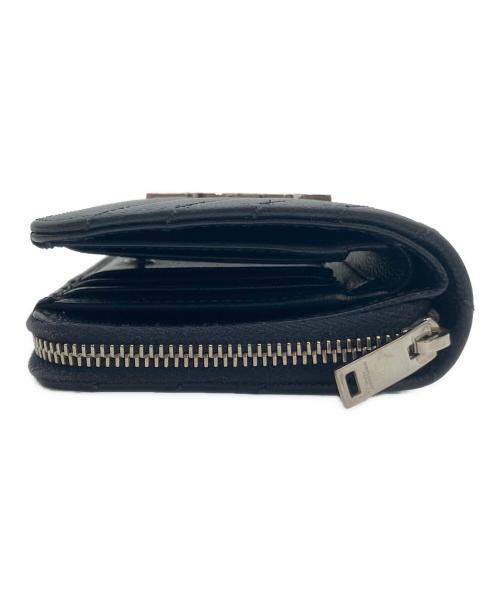 Saint Laurent Paris（サンローランパリ）Saint Laurent Paris (サンローランパリ) カサンドラ Vステッチ財布 ネイビーの古着・服飾アイテム