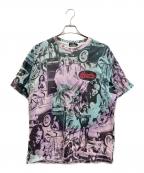 Hysteric Glamourヒステリックグラマー）の古着「MONDO HOLIDAY Tシャツ」｜パープル×ブルー