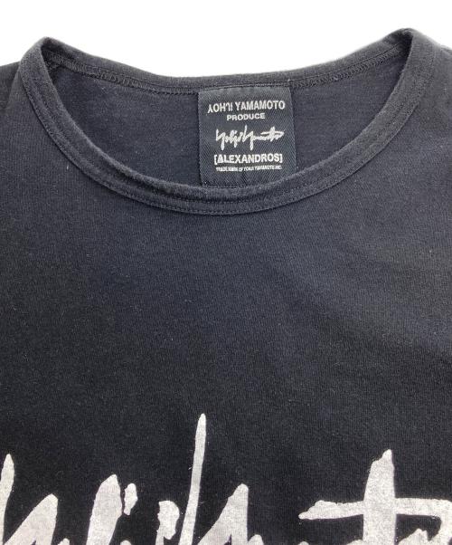 YOHJI YAMAMOTO（ヨウジヤマモト）YOHJI YAMAMOTO (ヨウジヤマモト) ロゴプリントTシャツ ブラック サイズ:2の古着・服飾アイテム