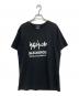 YOHJI YAMAMOTO（ヨウジヤマモト）の古着「ロゴプリントTシャツ」｜ブラック