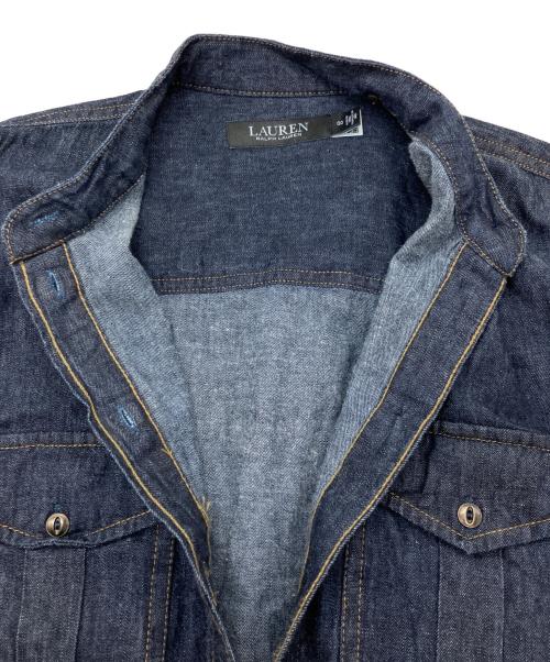 LAUREN RALPH LAUREN（ローレンラルフローレン）LAUREN RALPH LAUREN (ローレンラルフローレン) デニム ティアードワンピース ショートスリーブ ネイビー サイズ:00の古着・服飾アイテム