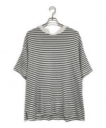 MARKAWARE（マーカウェア）の古着「BOX Tee S/S ORGANIC COTTON BORDER」｜ホワイト×ブラック