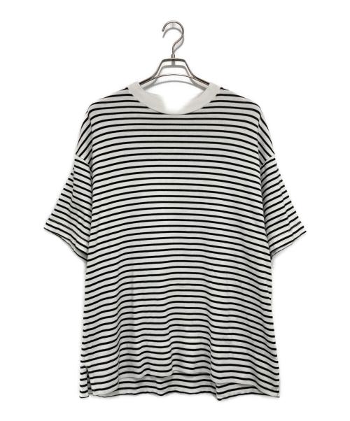 MARKAWARE（マーカウェア）MARKAWARE (マーカウェア) BOX Tee S/S ORGANIC COTTON BORDER ホワイト×ブラック サイズ:1の古着・服飾アイテム
