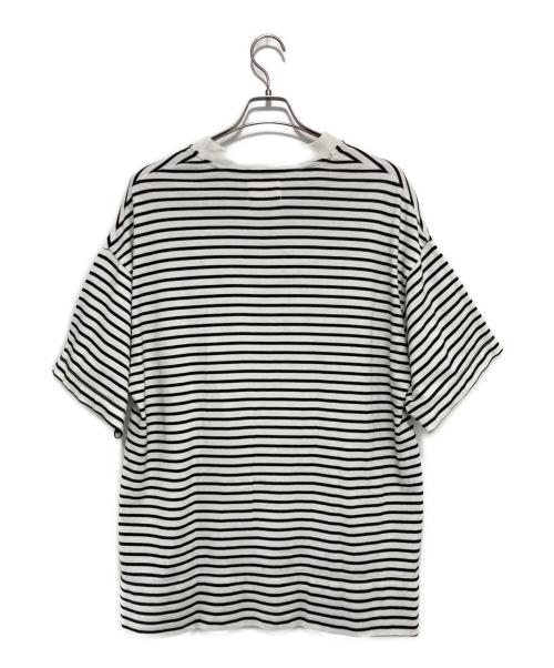 MARKAWARE（マーカウェア）MARKAWARE (マーカウェア) BOX Tee S/S ORGANIC COTTON BORDER ホワイト×ブラック サイズ:1の古着・服飾アイテム