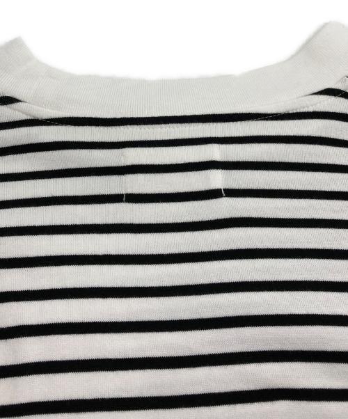 MARKAWARE（マーカウェア）MARKAWARE (マーカウェア) BOX Tee S/S ORGANIC COTTON BORDER ホワイト×ブラック サイズ:1の古着・服飾アイテム