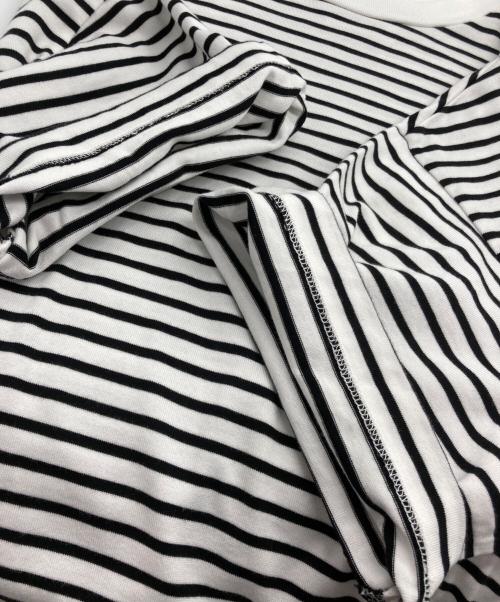 MARKAWARE（マーカウェア）MARKAWARE (マーカウェア) BOX Tee S/S ORGANIC COTTON BORDER ホワイト×ブラック サイズ:1の古着・服飾アイテム