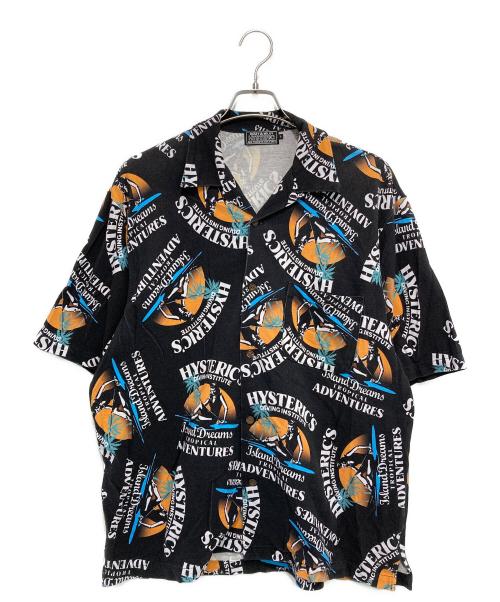 Hysteric Glamour（ヒステリックグラマー）Hysteric Glamour (ヒステリックグラマー) ISLAND DREAMS柄シャツ オープンカラーシャツ ブラック サイズ:Lの古着・服飾アイテム