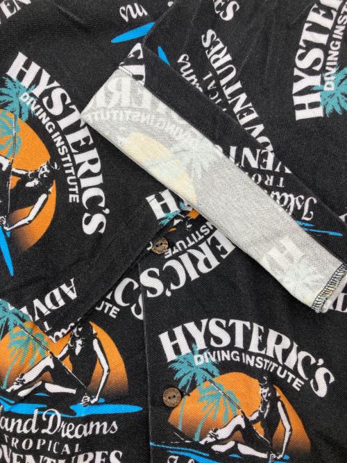 Hysteric Glamour（ヒステリックグラマー）Hysteric Glamour (ヒステリックグラマー) ISLAND DREAMS柄シャツ オープンカラーシャツ ブラック サイズ:Lの古着・服飾アイテム