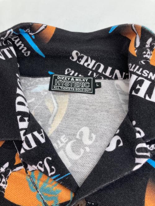 Hysteric Glamour（ヒステリックグラマー）Hysteric Glamour (ヒステリックグラマー) ISLAND DREAMS柄シャツ オープンカラーシャツ ブラック サイズ:Lの古着・服飾アイテム