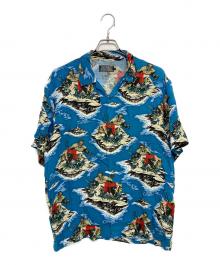 Hysteric Glamour（ヒステリックグラマー）の古着「SWAMP MAIDEN柄 アロハシャツ オープンカラーシャツ」｜ブルー