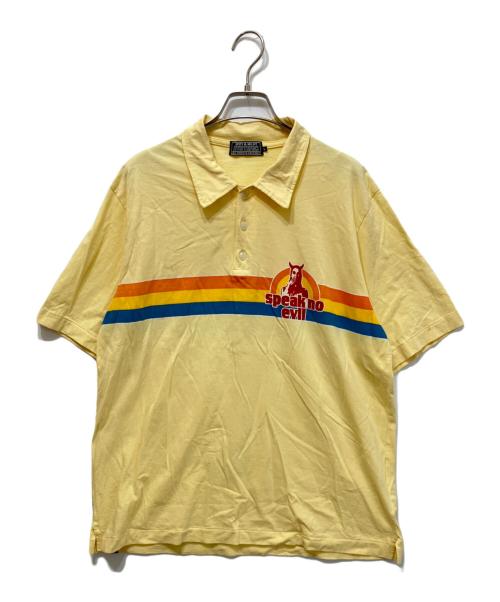 Hysteric Glamour（ヒステリックグラマー）Hysteric Glamour (ヒステリックグラマー) SPEAK NO EVIL ポロシャツ イエロー サイズ:Lの古着・服飾アイテム
