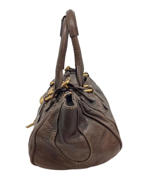 Chloe（クロエ）Chloe (クロエ) パディントン レザーハンドバッグ ブラウンの古着・服飾アイテム