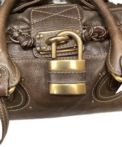 Chloe（クロエ）Chloe (クロエ) パディントン レザーハンドバッグ ブラウンの古着・服飾アイテム