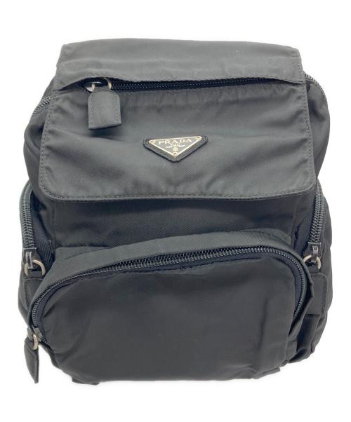 PRADA（プラダ）PRADA (プラダ) 三角ロゴ ナイロン ミニリュック ブラックの古着・服飾アイテム