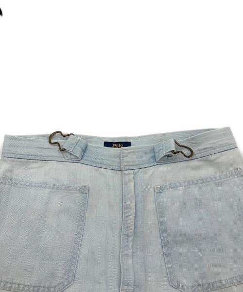 POLO RALPH LAUREN（ポロ・ラルフローレン）POLO RALPH LAUREN (ポロ・ラルフローレン) リネン混デニムパンツ インディゴ サイズ:29Sの古着・服飾アイテム
