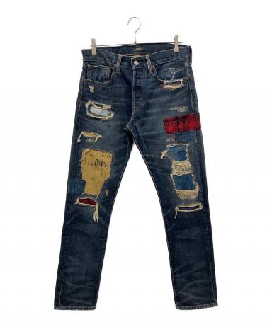 ポロラルフローレン ダメージジーンズ36×30 クラシックフィット パッチワーク 中古・古着通販】POLO RALPH LAUREN (ポロ・ラルフローレン) パッチ