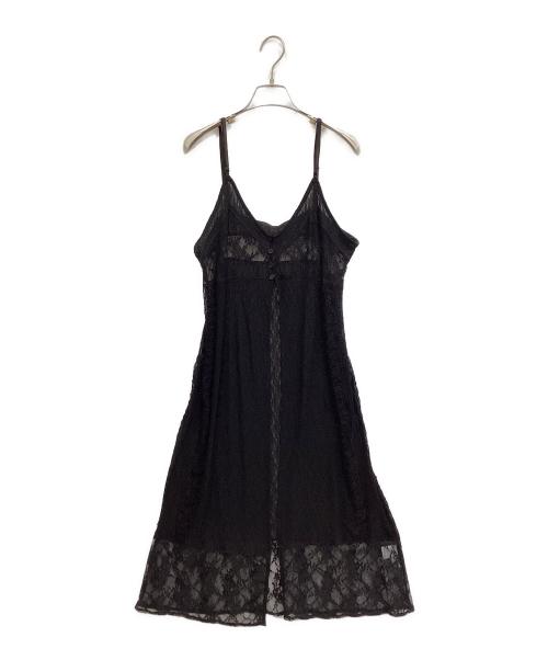 ANDREA&CO（アンドレアアンドコー）ANDREA&CO (アンドレアアンドコー) キャミソールレースワンピース ブラック サイズ:Fの古着・服飾アイテム