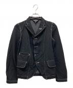 BLACK COMME des GARCONSブラックコムデギャルソン）の古着「ポリ縮テーラードジャケット」｜ブラック