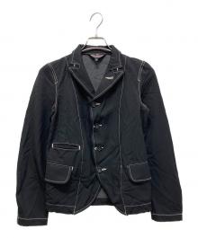 BLACK COMME des GARCONS（ブラックコムデギャルソン）の古着「ポリ縮テーラードジャケット」｜ブラック