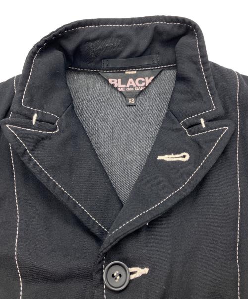 BLACK COMME des GARCONS（ブラックコムデギャルソン）BLACK COMME des GARCONS (ブラックコムデギャルソン) ポリ縮テーラードジャケット ブラック サイズ:XSの古着・服飾アイテム