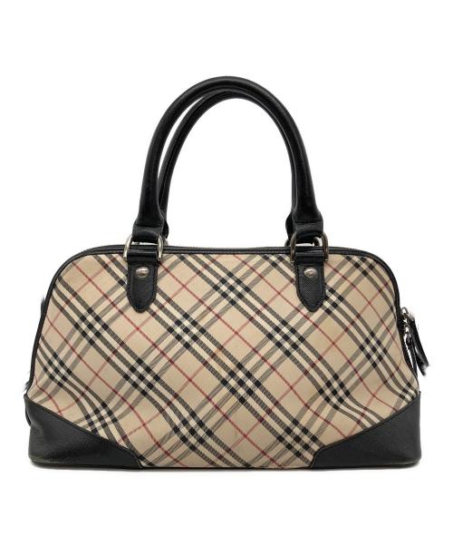 BURBERRY（バーバリー）BURBERRY (バーバリー) ノバチェック柄ハンドバッグ ベージュ×ブラックの古着・服飾アイテム