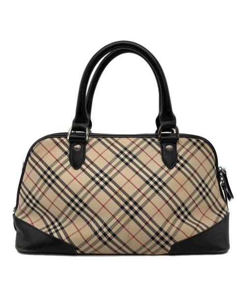 BURBERRY（バーバリー）BURBERRY (バーバリー) ノバチェック柄ハンドバッグ ベージュ×ブラックの古着・服飾アイテム