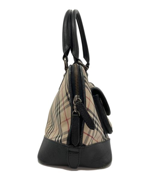 BURBERRY（バーバリー）BURBERRY (バーバリー) ノバチェック柄ハンドバッグ ベージュ×ブラックの古着・服飾アイテム