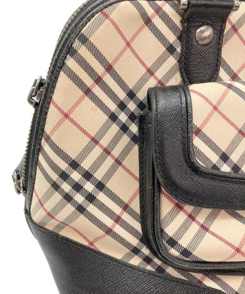 BURBERRY（バーバリー）BURBERRY (バーバリー) ノバチェック柄ハンドバッグ ベージュ×ブラックの古着・服飾アイテム