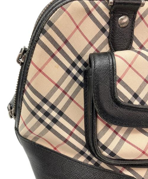 BURBERRY（バーバリー）BURBERRY (バーバリー) ノバチェック柄ハンドバッグ ベージュ×ブラックの古着・服飾アイテム