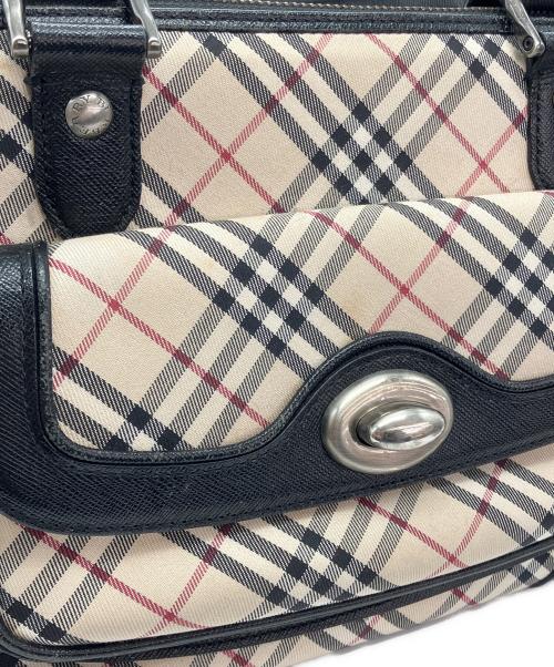 BURBERRY（バーバリー）BURBERRY (バーバリー) ノバチェック柄ハンドバッグ ベージュ×ブラックの古着・服飾アイテム