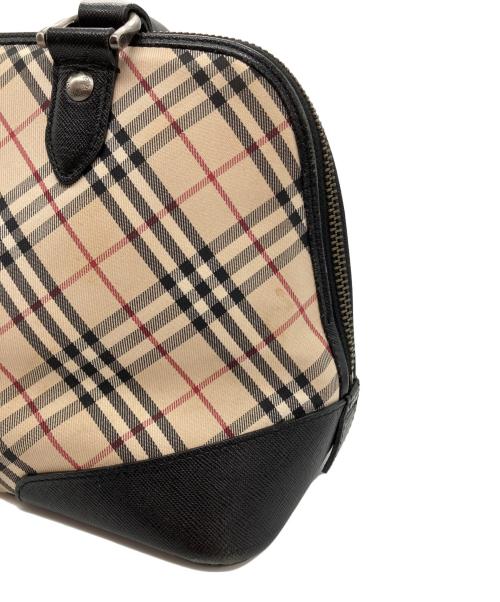 BURBERRY（バーバリー）BURBERRY (バーバリー) ノバチェック柄ハンドバッグ ベージュ×ブラックの古着・服飾アイテム