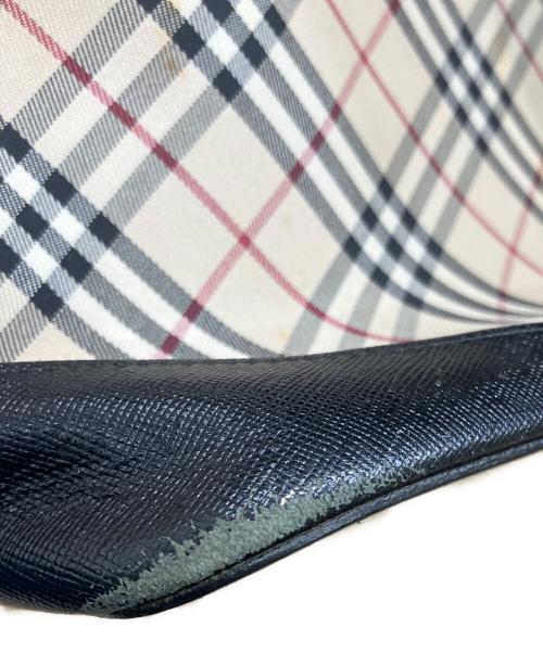 BURBERRY（バーバリー）BURBERRY (バーバリー) ノバチェック柄ハンドバッグ ベージュ×ブラックの古着・服飾アイテム