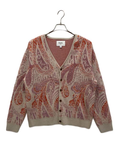 WAX LONDON（ワックスロンドン）WAX LONDON (ワックスロンドン) ニットカーディガン ピンク×オレンジ サイズ:Sの古着・服飾アイテム