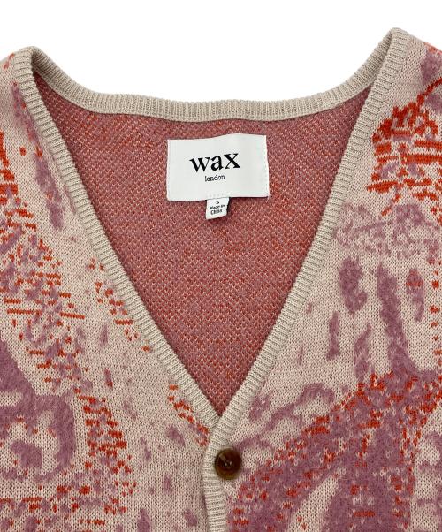 WAX LONDON（ワックスロンドン）WAX LONDON (ワックスロンドン) ニットカーディガン ピンク×オレンジ サイズ:Sの古着・服飾アイテム