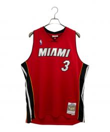 MITCHELL & NESS（ミッチェルアンドネス）の古着「ゲームシャツ ノースリーブカットソー 」｜レッド